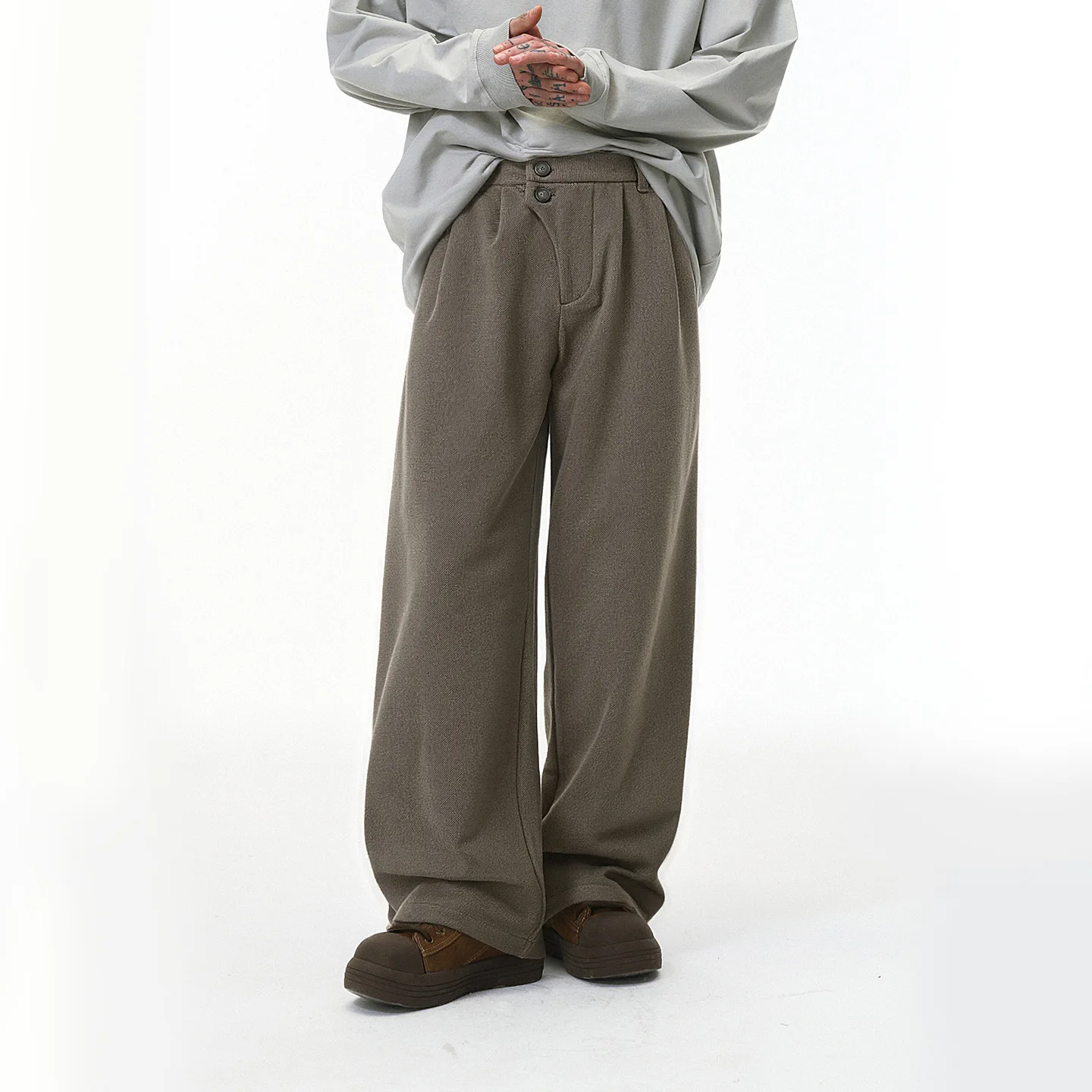 Retro Japanese Sle Wide Leg Pants Double Row Buttons Loose Fit New Autumn Faion Brand Versatile Old Money West Pants
Retro Japanese Sle Wide Leg Pants Double Row Buttons Loose Fit New Autumn Faion Brand Versatile Old Money West Pants