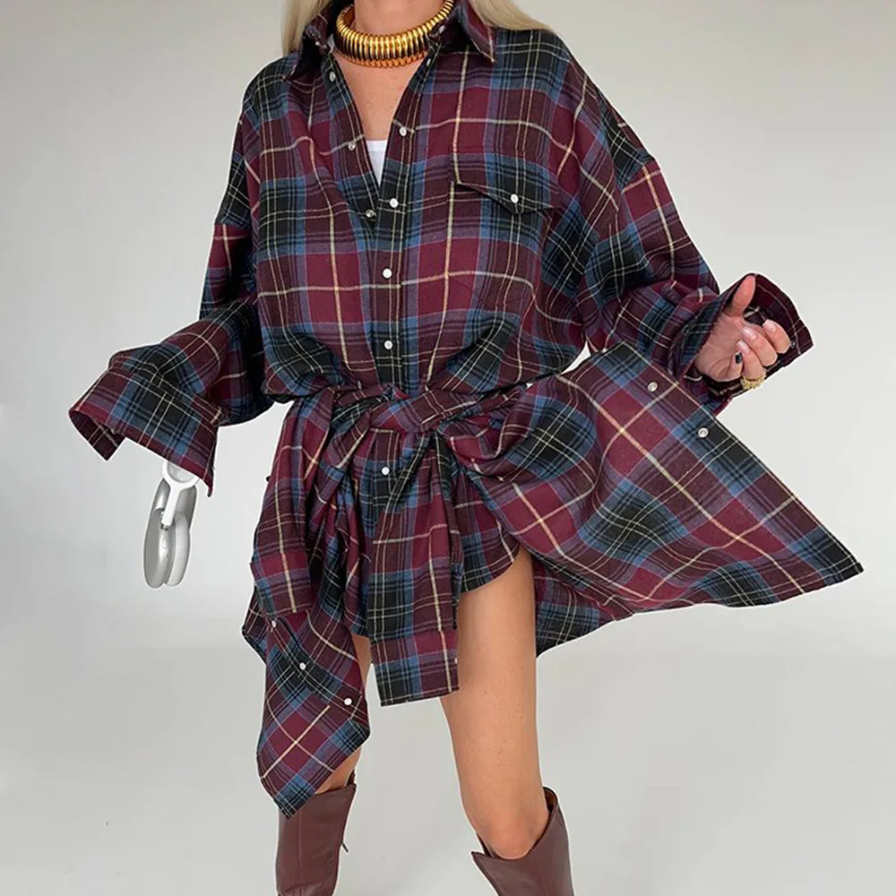 2026 Autumn Retro British College Style Versatile Collar Loose Shirt with Grid Pattern Long Sleeve Pocket Women's Shirt
2026 Autumn Retro British College Style Versatile Collar Loose Shirt with Grid Pattern Long Sleeve Pocket Women's Shirt