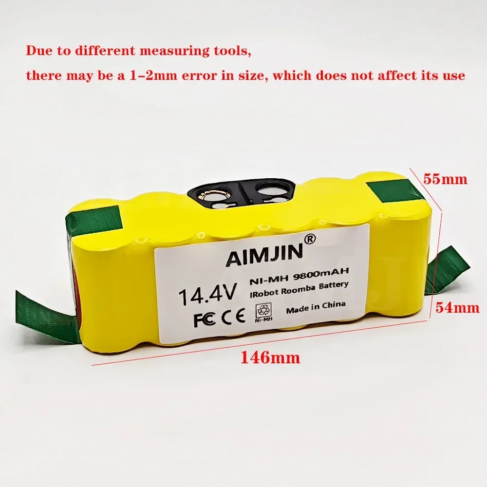 14.4V 9800mAh For iRobot Roomba Battery 500 600 700 800 900 595 620 650 780 890 Battery For Roomba Vacuum Cleaner Battery
14.4V 9800mAh For iRobot Roomba Battery 500 600 700 800 900 595 620 650 780 890 Battery For Roomba Vacuum Cleaner Battery