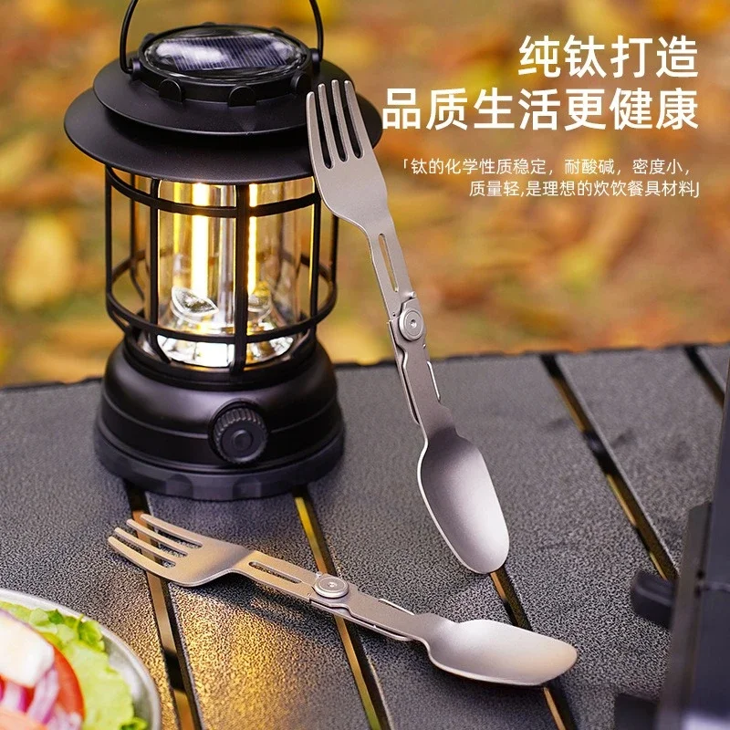Pure Titanium Folding Tableware Set: Rotating Fork, Spoon, Chopsticks & Snow Bowl for Camping
Pure Titanium Folding Tableware Set: Rotating Fork, Spoon, Chopsticks & Snow Bowl for Camping