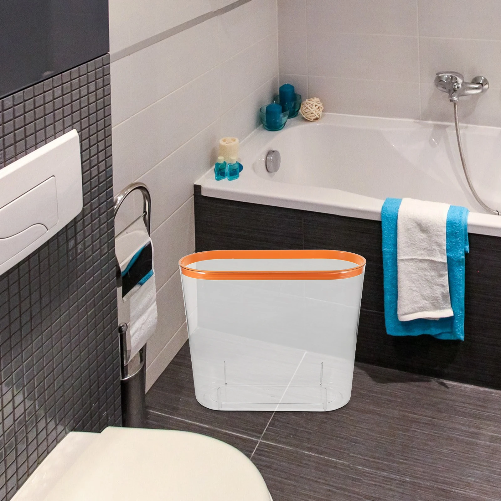Transparent Trash Can 33x14.6x17.7cm Red Small Waste Basket for Home Bathroom Bedroom Office Kitchen Garbage Bucket Household
Transparent Trash Can 33x14.6x17.7cm Red Small Waste Basket for Home Bathroom Bedroom Office Kitchen Garbage Bucket Household