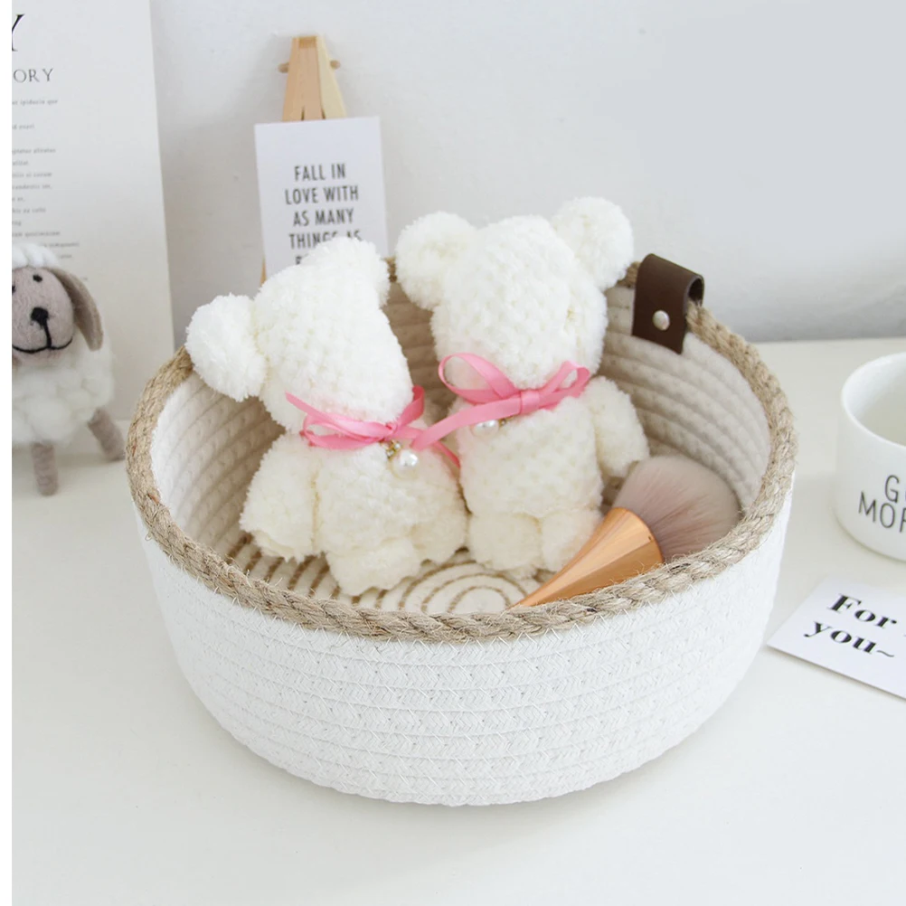 3 piece Cotton Rope Baskets Medium Small Milk White Jute Storage Bins Household ganizer Kitchen Bedroom Bathroom Solution
3 piece Cotton Rope Baskets Medium Small Milk White Jute Storage Bins Household ganizer Kitchen Bedroom Bathroom Solution