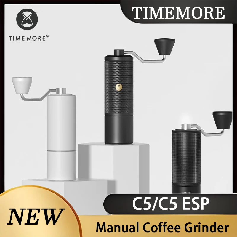 Ручная кофемолка TIMEMORE C5/C5 ESP — сверхтонкая регулируемая кофемолка, компактный портативный дизайн, идеально подходит для эспрессо
Ручная кофемолка TIMEMORE C5/C5 ESP — сверхтонкая регулируемая кофемолка, компактный портативный дизайн, идеально подходит для эспрессо