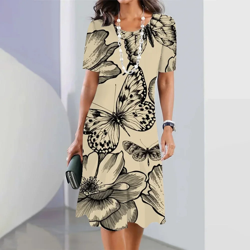 Gradient Striped Print Women Dress O-neck Loose Short Sleeve Plus Size Mini Dress 3D Print Beach Dress Fashion Casual Dress 9XL
Gradient Striped Print Women Dress O-neck Loose Short Sleeve Plus Size Mini Dress 3D Print Beach Dress Fashion Casual Dress 9XL
