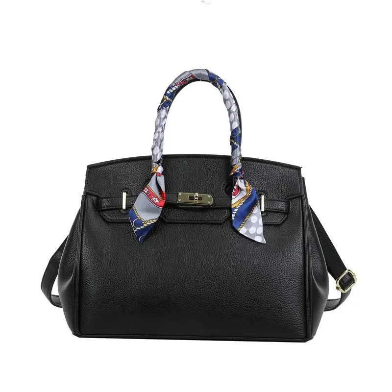 European-American Style High-Texture Kelly-Look Handbag | Silk Scarf Trim | Lychee Pattern | Fashionable Shoulder Messenger
European-American Style High-Texture Kelly-Look Handbag | Silk Scarf Trim | Lychee Pattern | Fashionable Shoulder Messenger