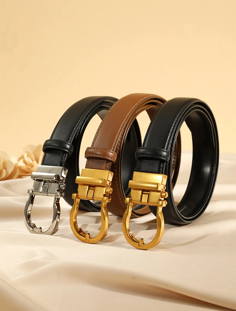 Women's Ratchet leather Belt Brown Leather Girdle Automatic Buckle Waistband Perfect for Work Outfits, Jeans, Trendy New Belt
Women's Ratchet leather Belt Brown Leather Girdle Automatic Buckle Waistband Perfect for Work Outfits, Jeans, Trendy New Belt