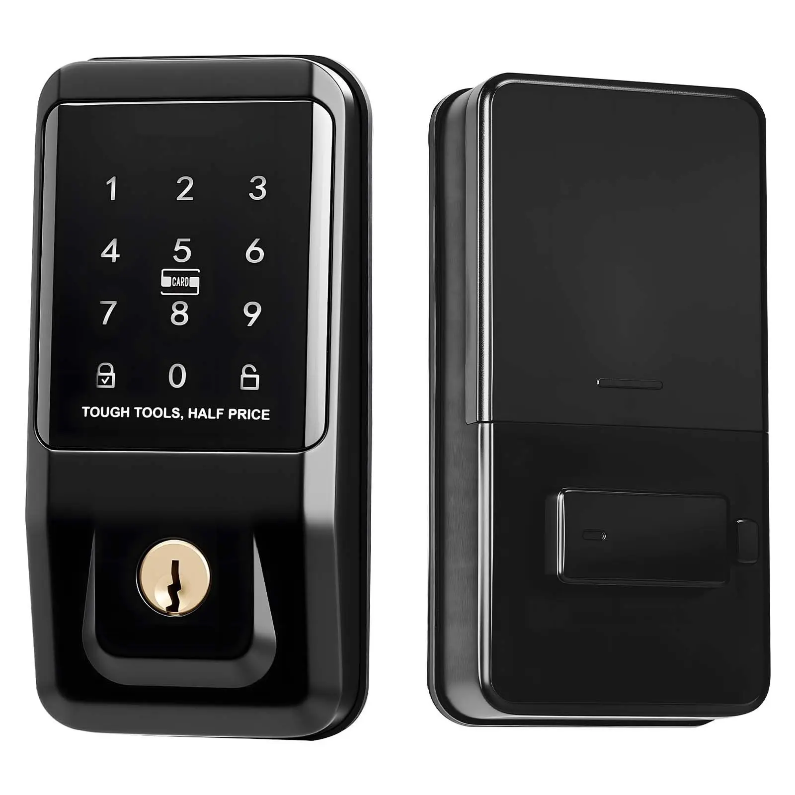 Keyless Entry Door Lock with Handle Set, Touchpad Electronic Deadbolt with IC Card, Customizable User Codes, Keyed Entry, Auto
Keyless Entry Door Lock with Handle Set, Touchpad Electronic Deadbolt with IC Card, Customizable User Codes, Keyed Entry, Auto