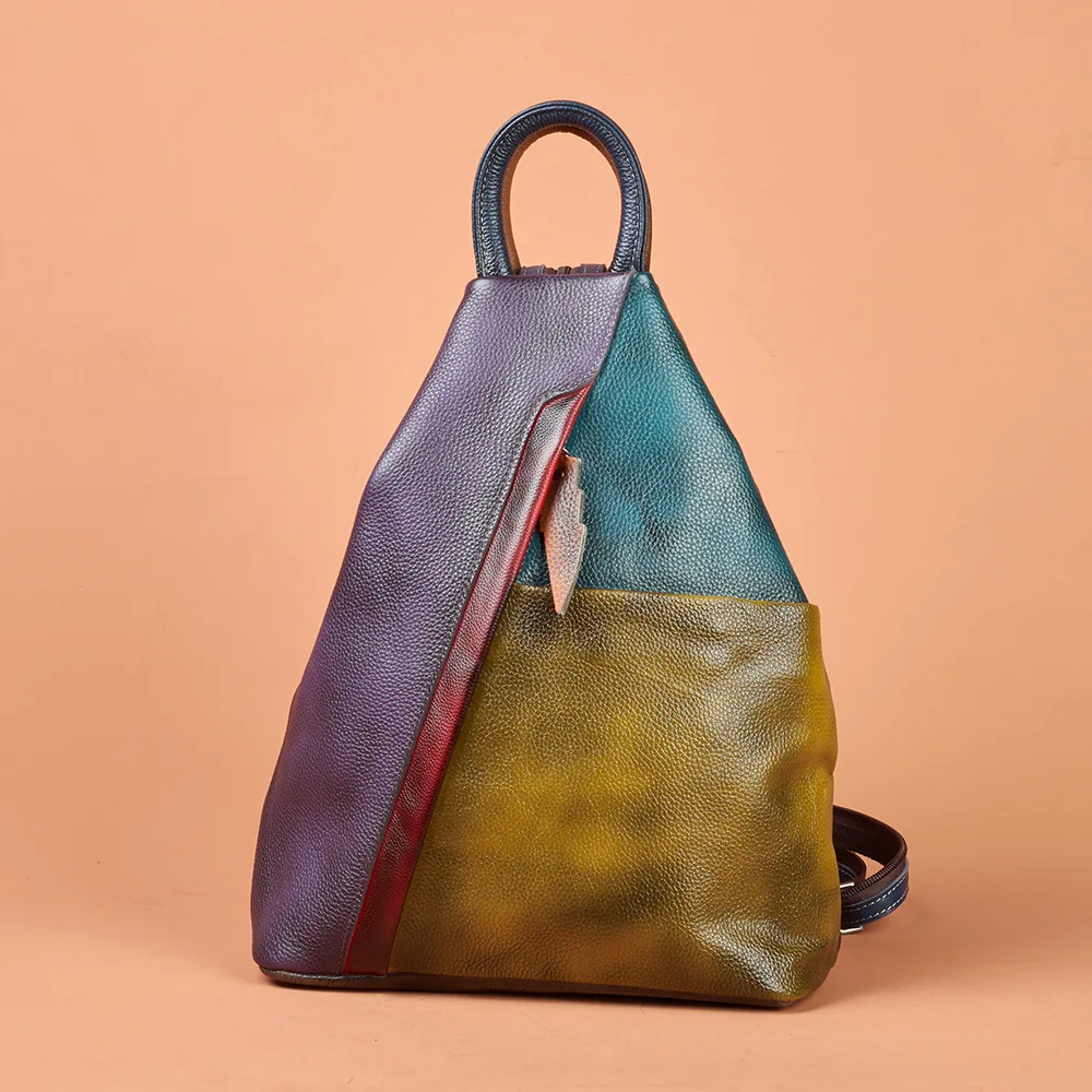 Rubbed Genuine Leather Women Bag Convertible Handheld Single Shoulder Backpack Vintage Retro Stylish Unique Design
Rubbed Genuine Leather Women Bag Convertible Handheld Single Shoulder Backpack Vintage Retro Stylish Unique Design