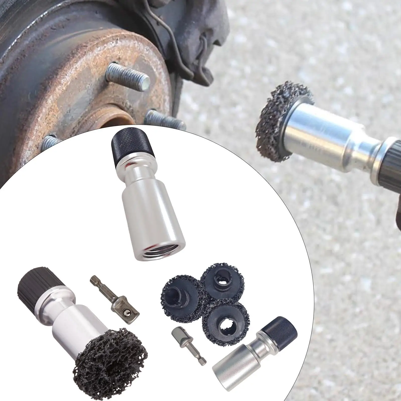 Automobile Detailing Rust Removal Tool Metal Wheel Hub Surface Cleaner for Brake Disc and Axle Head
Automobile Detailing Rust Removal Tool Metal Wheel Hub Surface Cleaner for Brake Disc and Axle Head