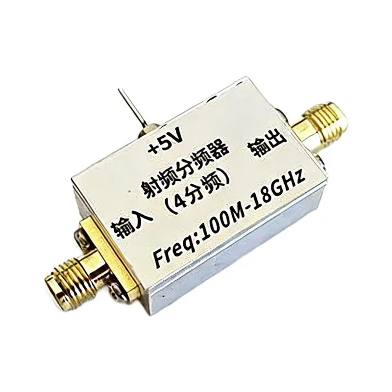 Широкополосный радиочастотный делитель-преобразователь частоты B04C (от высокой до низкой частоты), 100 МГц-18 ГГц, делитель частоты 1:4, 4 канала
Широкополосный радиочастотный делитель-преобразователь частоты B04C (от высокой до низкой частоты), 100 МГц-18 ГГц, делитель частоты 1:4, 4 канала