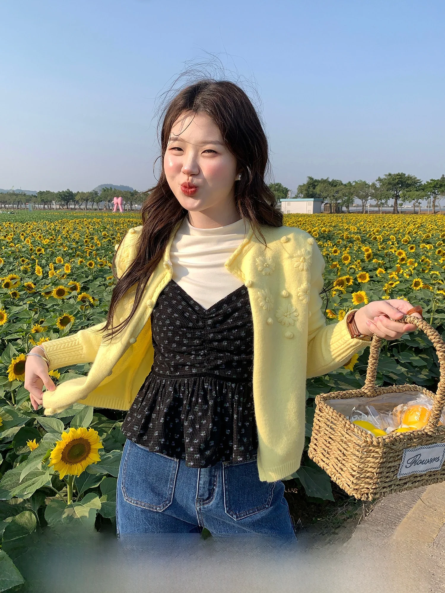 Korean Sle ort Women's Knitted Sweater Pudong Cheese Heavy Work 3D Decoration Open Cardigan Soft Sle Long Sve
Korean Sle ort Women's Knitted Sweater Pudong Cheese Heavy Work 3D Decoration Open Cardigan Soft Sle Long Sve