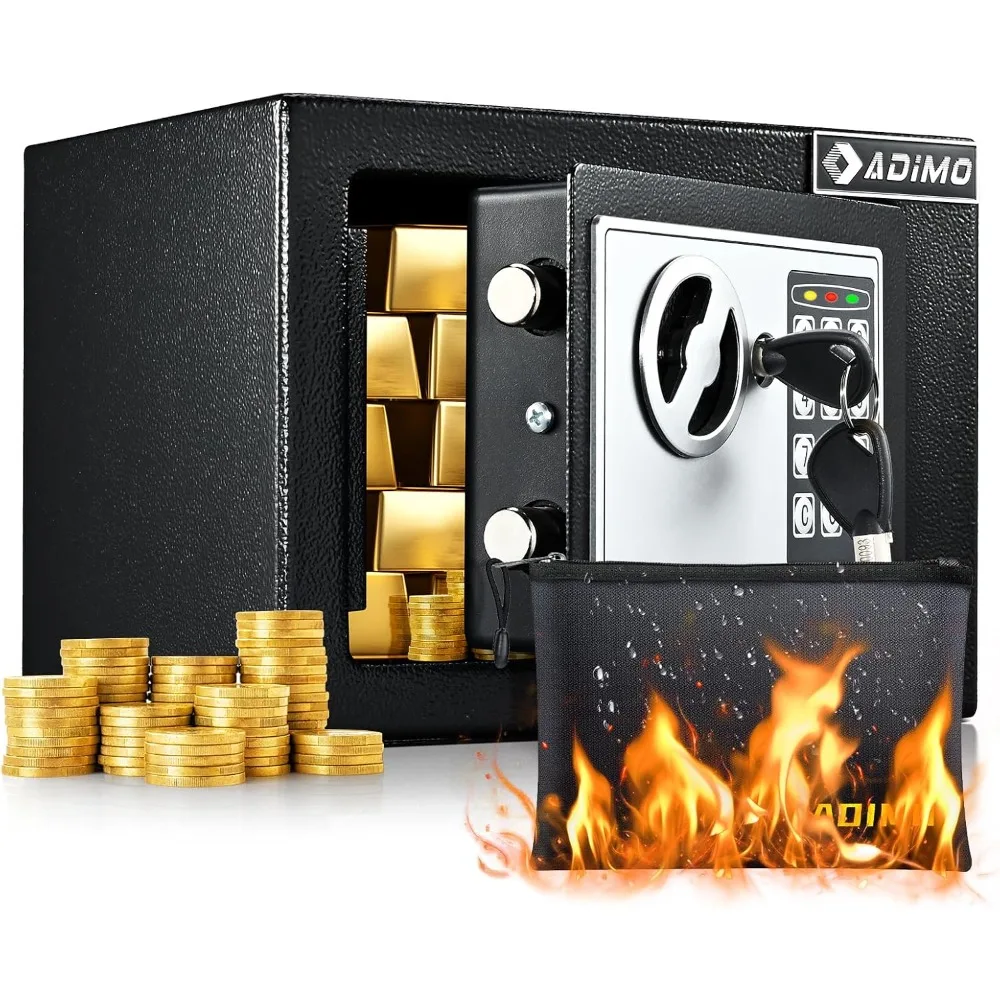 Safe Box, Small Safe for College Dorm Room with Fireproof Waterproof Money Bag for Cash or Document,
Safe Box, Small Safe for College Dorm Room with Fireproof Waterproof Money Bag for Cash or Document,