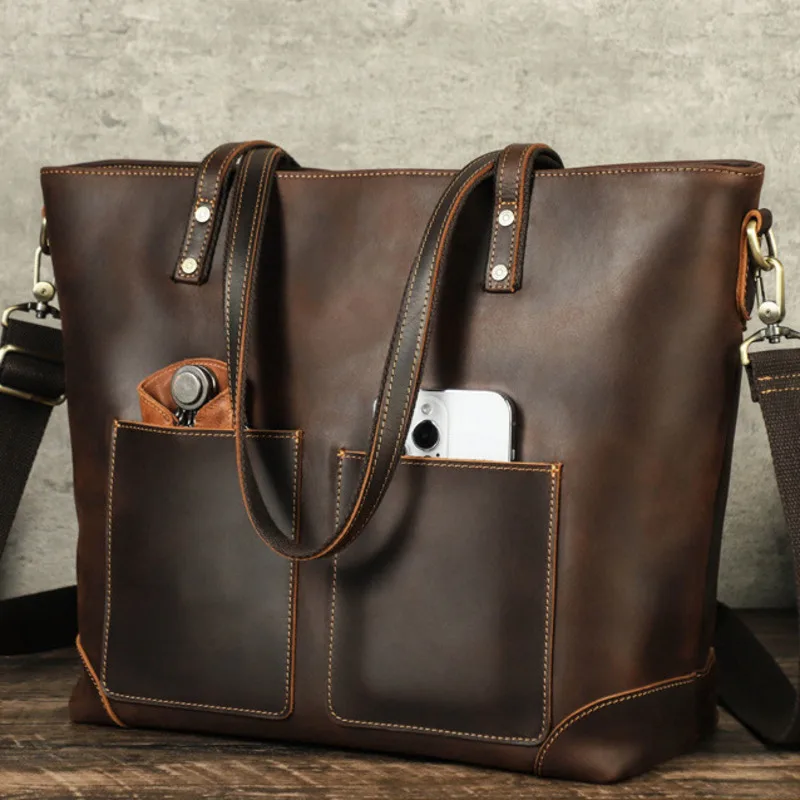 British Style Cowhide Suitable 14.2-inch Laptop Single Shoulder Universal Large Capacity Crossbody Bag Leather Men Bag Briefcase
British Style Cowhide Suitable 14.2-inch Laptop Single Shoulder Universal Large Capacity Crossbody Bag Leather Men Bag Briefcase