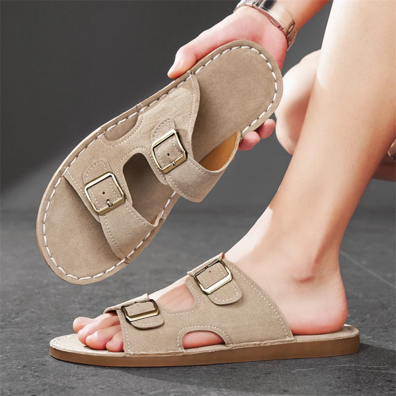 Breathable Plus Size Leather Slippers Wear Resistant Soft Bottom Non Slip Casual Outdoor Beach Daily Walking Footwear
Breathable Plus Size Leather Slippers Wear Resistant Soft Bottom Non Slip Casual Outdoor Beach Daily Walking Footwear