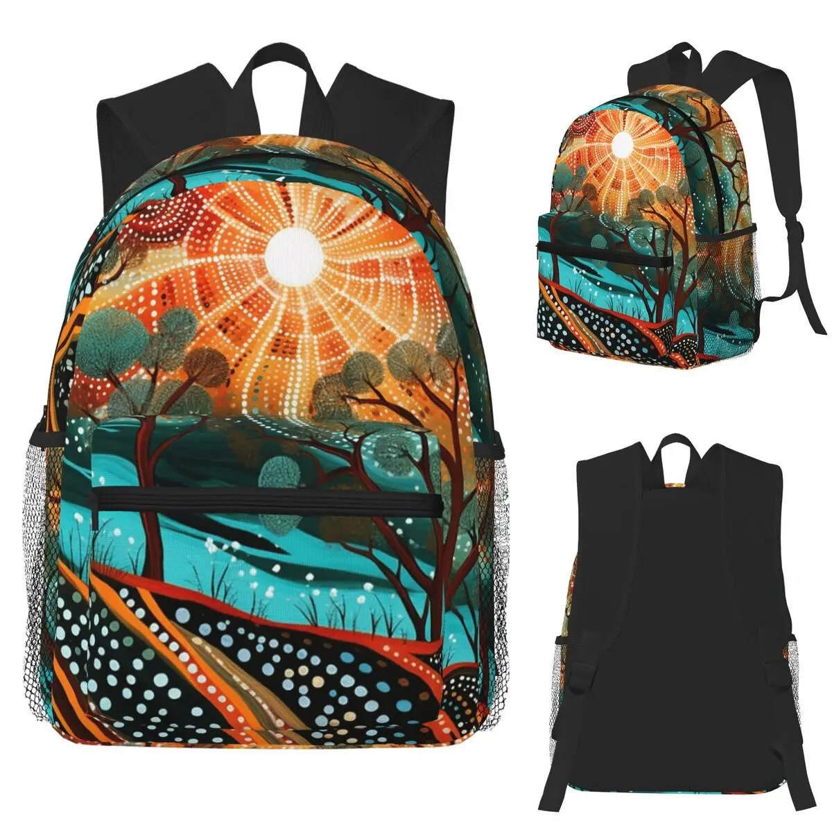 Aboriginal Authentic Art With Red Hot Weather Student Backpack School Bag Hiking Travel Daypack Fashion Bookbag Shoulder Bags
Aboriginal Authentic Art With Red Hot Weather Student Backpack School Bag Hiking Travel Daypack Fashion Bookbag Shoulder Bags
