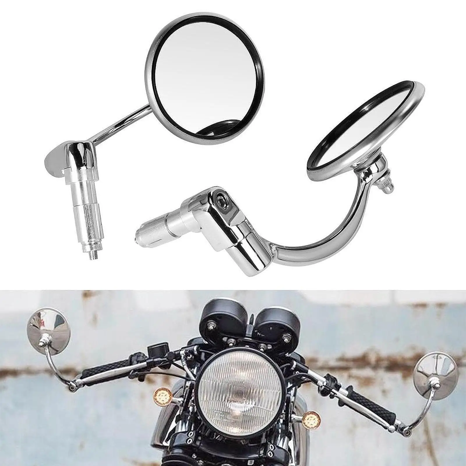 2 Pieces Motorcycle Mirror Easy Installation Replacement Handlebar Mirror
2 Pieces Motorcycle Mirror Easy Installation Replacement Handlebar Mirror