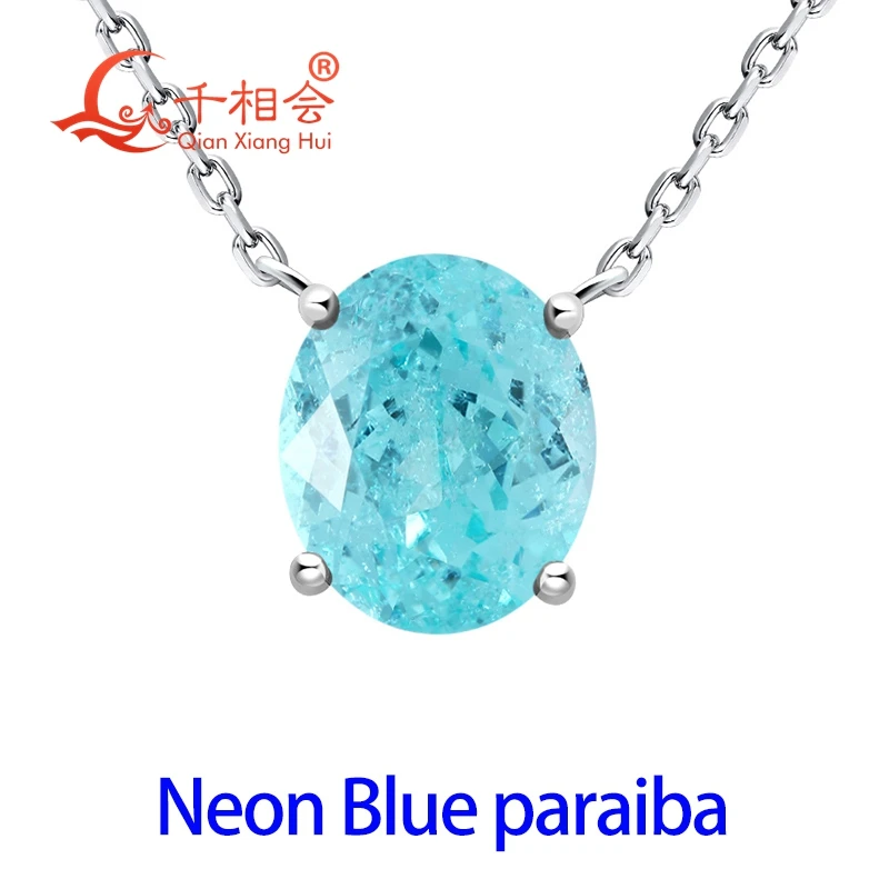 Lab Grown YAG Neon blue Green Paraiba Tourmaline Pendant Necklace, 10*12mm 4CT Oval 925 Silver Four Prong Solitaire jewelry
Lab Grown YAG Neon blue Green Paraiba Tourmaline Pendant Necklace, 10*12mm 4CT Oval 925 Silver Four Prong Solitaire jewelry