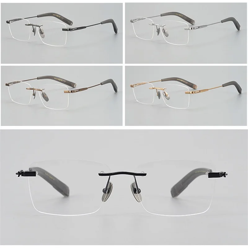 Rimless Optical Glasses Frameless Men Prescription Glasses Myopia Titanium High Quality Spectacles Eyeglasses Frames
Rimless Optical Glasses Frameless Men Prescription Glasses Myopia Titanium High Quality Spectacles Eyeglasses Frames