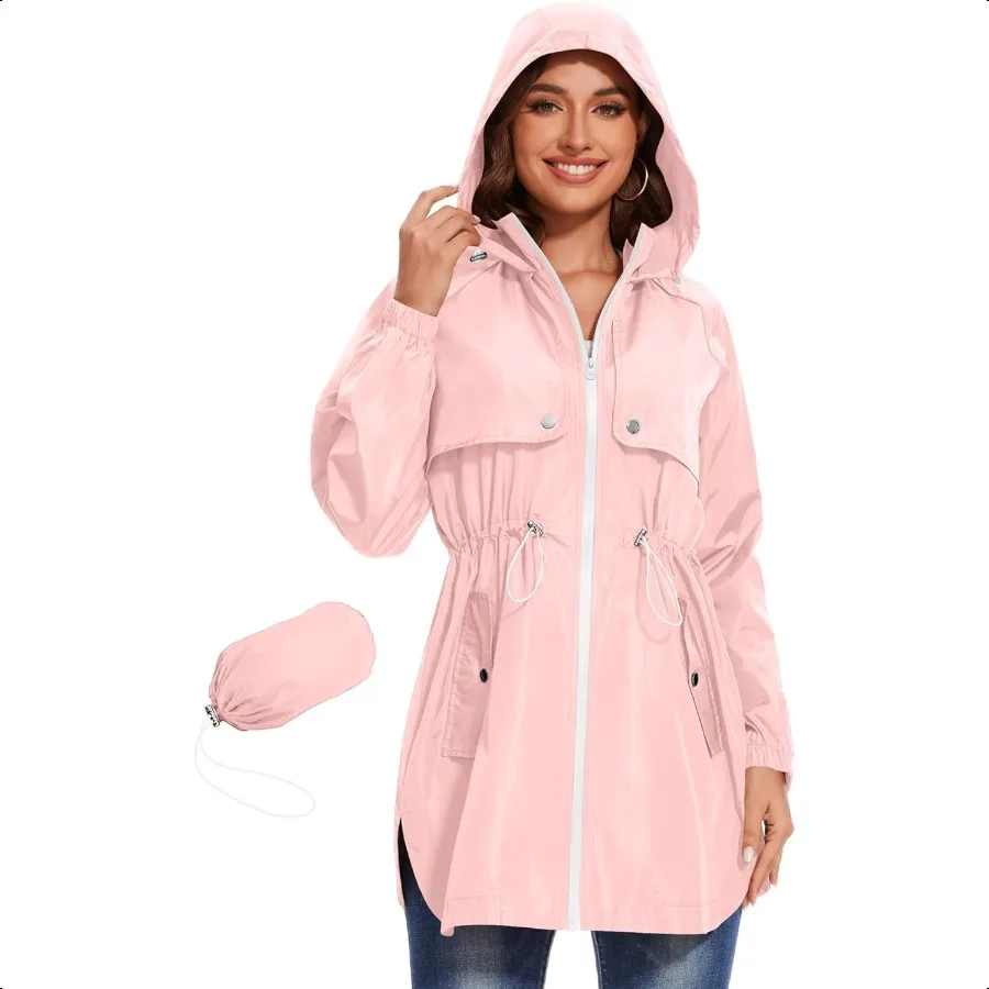 Avoogue компактные женские водонепроницаемые легкие дождевики активный уличный плащ с капюшоном 
Avoogue компактные женские водонепроницаемые легкие дождевики активный уличный плащ с капюшоном