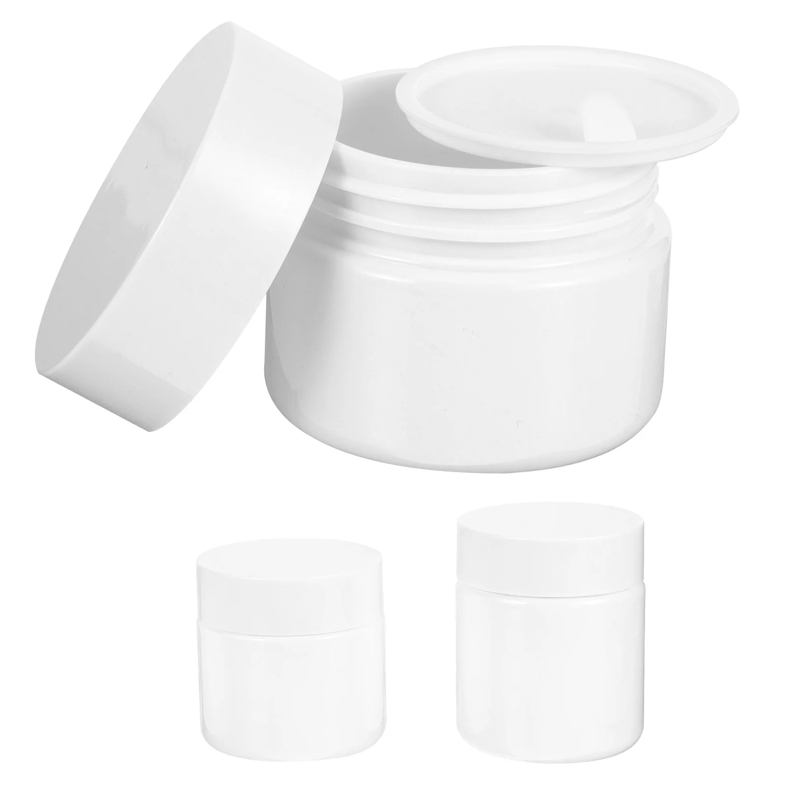 3Pcs Containers Plastic Cream Jars Leak-Proof Refillable for Moisturizer Lotion Cream Jar Lotion Container 
3Pcs Containers Plastic Cream Jars Leak-Proof Refillable for Moisturizer Lotion Cream Jar Lotion Container
