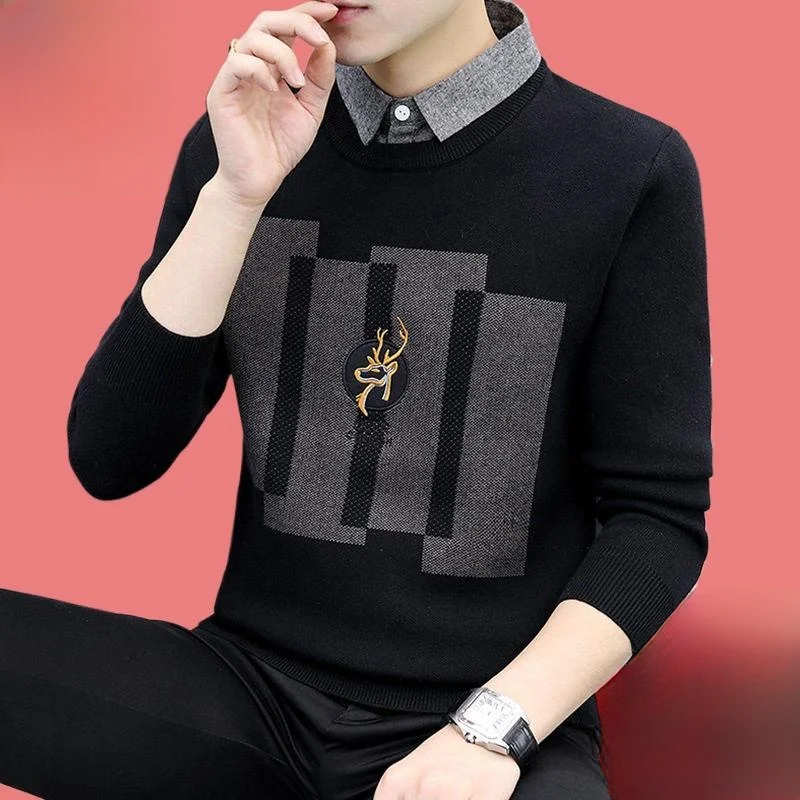 Men's Long Sve Knitted irt Fce Lined Thi Casual Warm Top Autumn Winter Faionable irt Youth round Ne Other Others
Men's Long Sve Knitted irt Fce Lined Thi Casual Warm Top Autumn Winter Faionable irt Youth round Ne Other Others