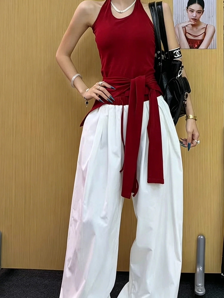 Korean Style Hot Girl Neck Hanging Strap Vest Shoulder Shawl Women Summer New Color Collision High Waist Wide Leg Pants Fashi...
Korean Style Hot Girl Neck Hanging Strap Vest Shoulder Shawl Women Summer New Color Collision High Waist Wide Leg Pants Fashi...