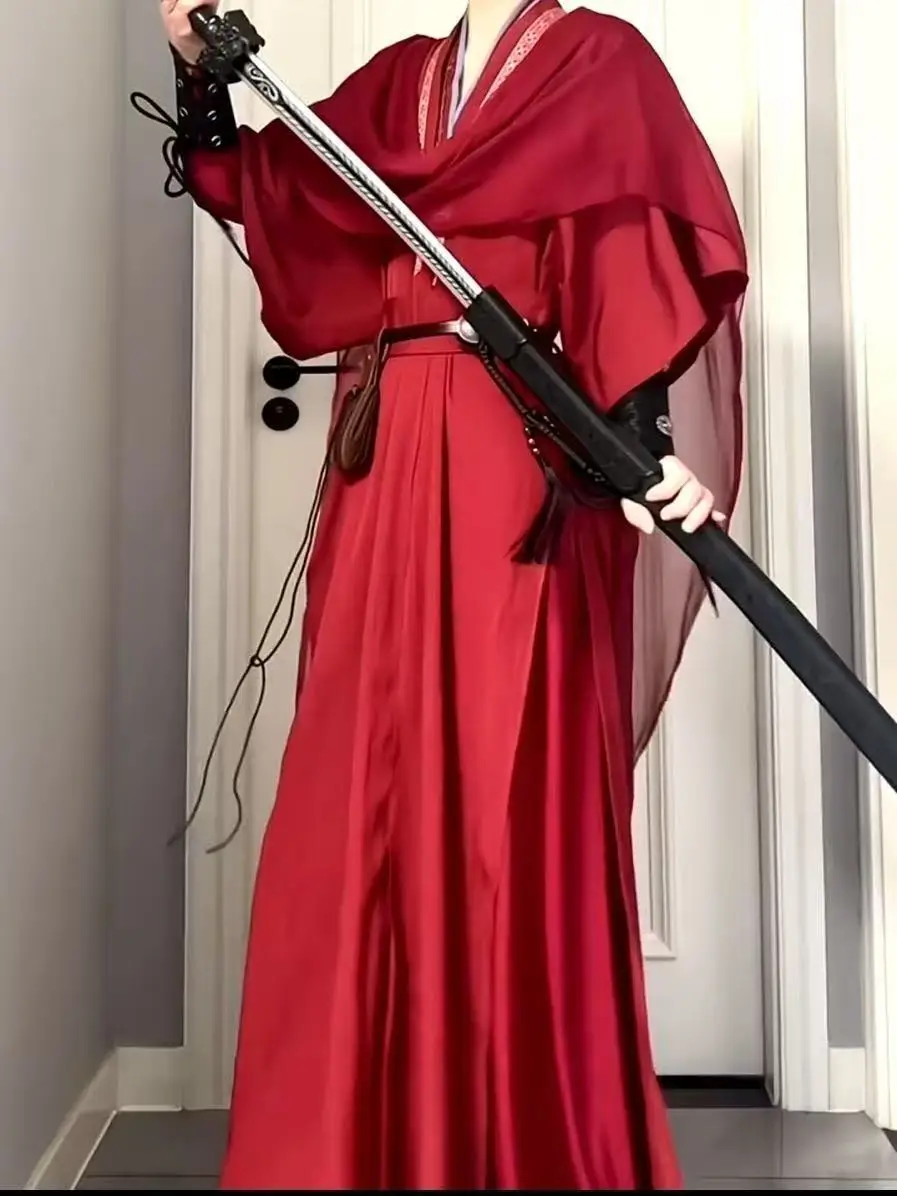 Youthful Trendy Cool Hanfu Dress Traditional Chinese Cross Collar Costume Niche Halloween Swordsman Cosplay Outfits Long Robe
Youthful Trendy Cool Hanfu Dress Traditional Chinese Cross Collar Costume Niche Halloween Swordsman Cosplay Outfits Long Robe