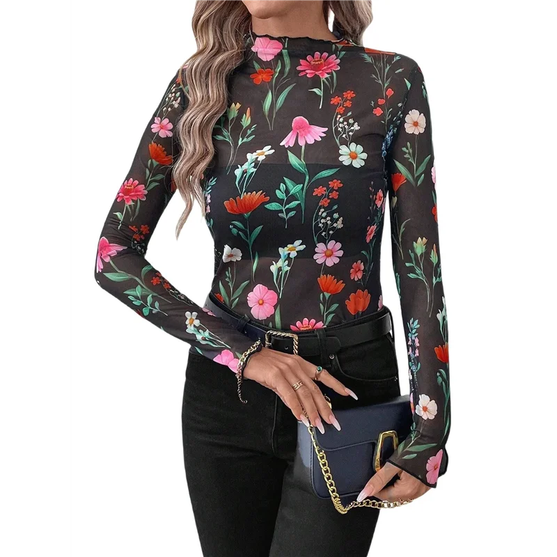 AOAO-Womens Mesh Long Sleeve Tops Mock Neck Going Out See Through Shirts Sheer Blouses Clubwear
AOAO-Womens Mesh Long Sleeve Tops Mock Neck Going Out See Through Shirts Sheer Blouses Clubwear