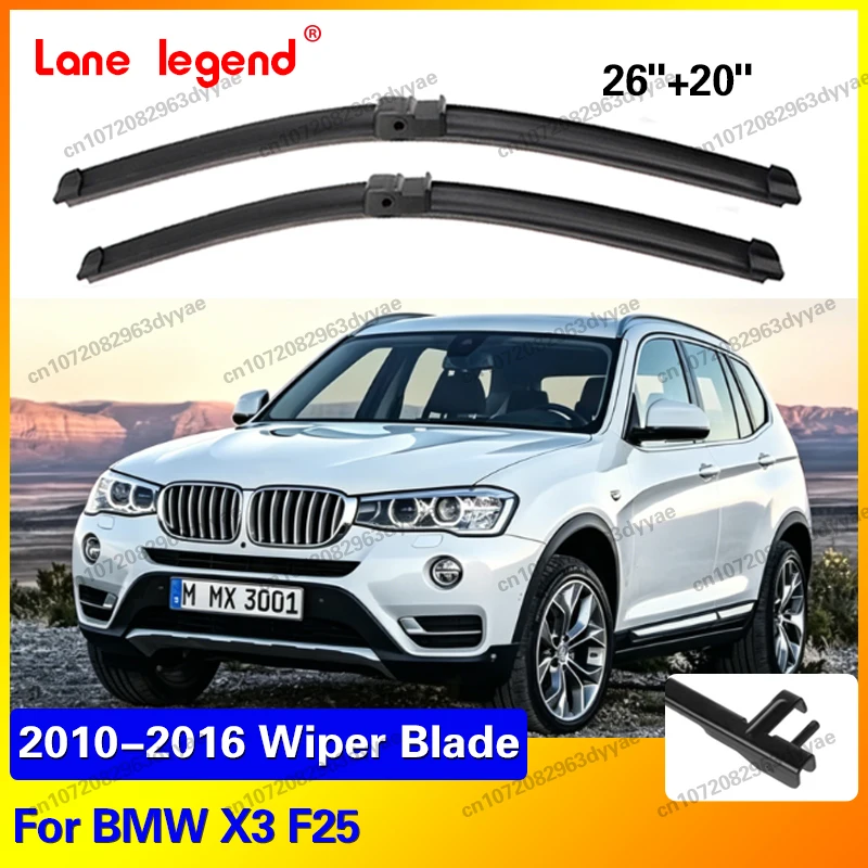 2pcs For BMW X3 F25 2010 2011 2012 2013 2014 2015 2016 Wiper Front Wiper Blades Windshield Windscreen Front Window 26"+20"
2pcs For BMW X3 F25 2010 2011 2012 2013 2014 2015 2016 Wiper Front Wiper Blades Windshield Windscreen Front Window 26"+20"