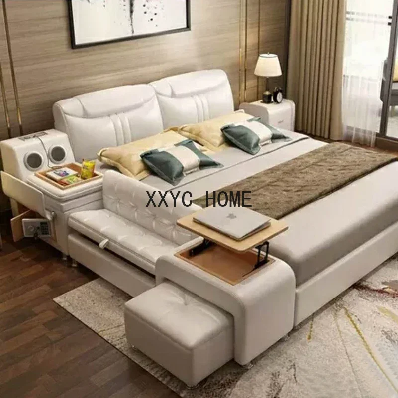 Elegant King Size Bed Storage Loft Leather Light Luxury Bed Comferter Multifunctional Camas De Dormitorio Bedroom Furniture
Elegant King Size Bed Storage Loft Leather Light Luxury Bed Comferter Multifunctional Camas De Dormitorio Bedroom Furniture