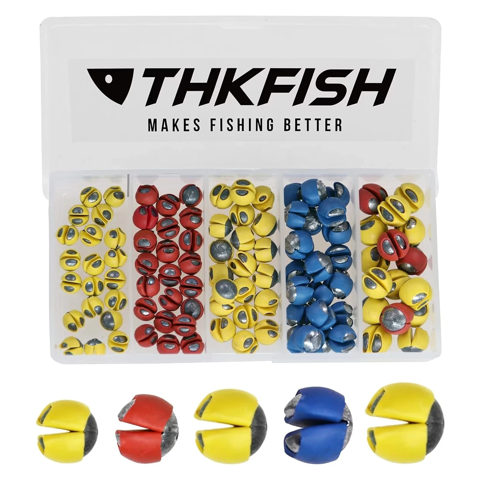 80pcs Fishing Weights Sinkers 0.6g 0.7g 1g 1.4g 1.9g Split Shot Fishing Sinkers Removable Mini Lead Weights Random Color
80pcs Fishing Weights Sinkers 0.6g 0.7g 1g 1.4g 1.9g Split Shot Fishing Sinkers Removable Mini Lead Weights Random Color