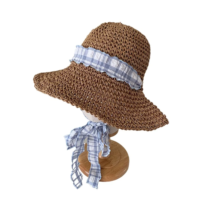 Small fresh ribbon straw hat women's summer travel sunscreen sunshade beach hat UV protection hat
Small fresh ribbon straw hat women's summer travel sunscreen sunshade beach hat UV protection hat