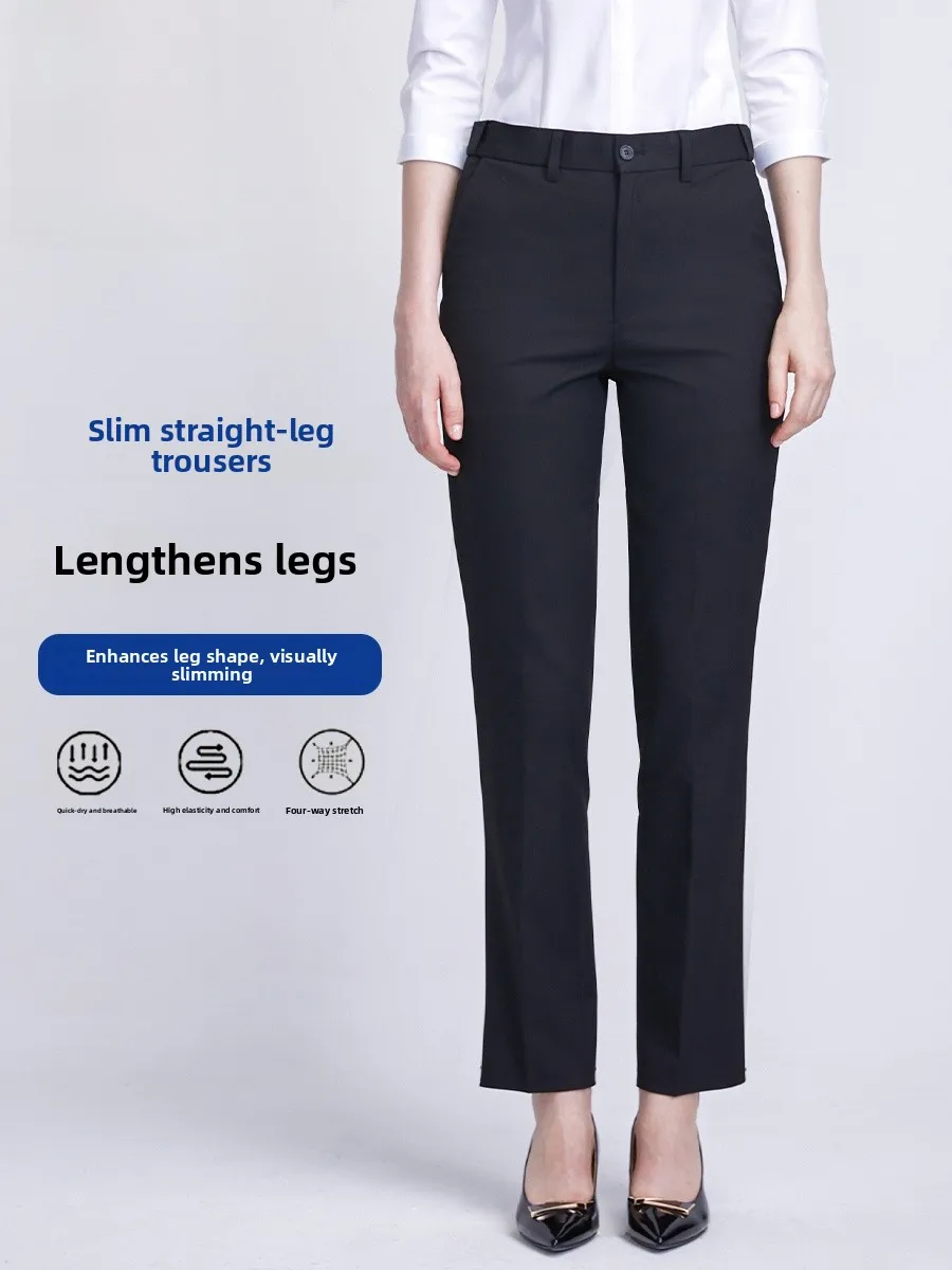 Romon Women's Straight Leg Suit Pants High Waist Slim Fit Black Micro Flared Trousers for Job Interview Summer Workwear
Romon Women's Straight Leg Suit Pants High Waist Slim Fit Black Micro Flared Trousers for Job Interview Summer Workwear
