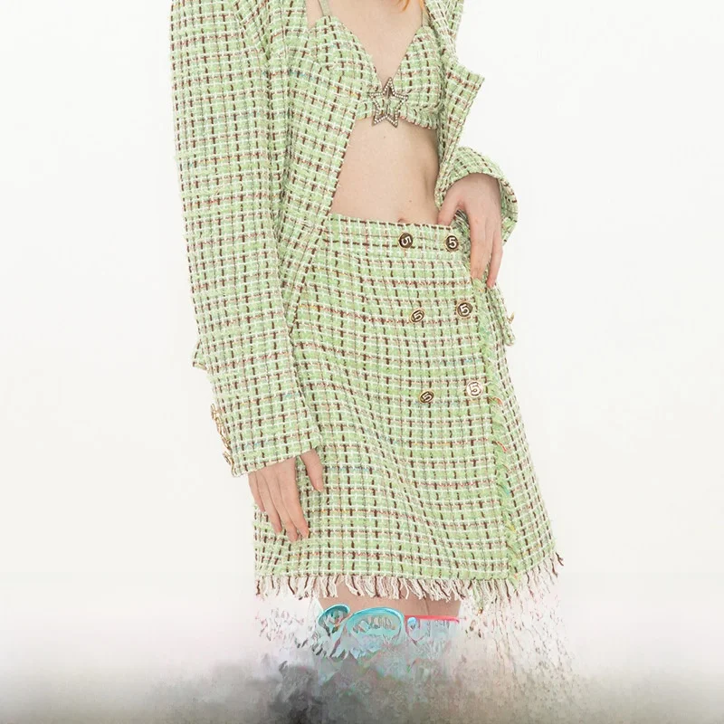 Quorra S Chord Original Design Green Retro Knitted Skirt A-Line Skirts with Fringe Style Short Skirts for Women
Quorra S Chord Original Design Green Retro Knitted Skirt A-Line Skirts with Fringe Style Short Skirts for Women