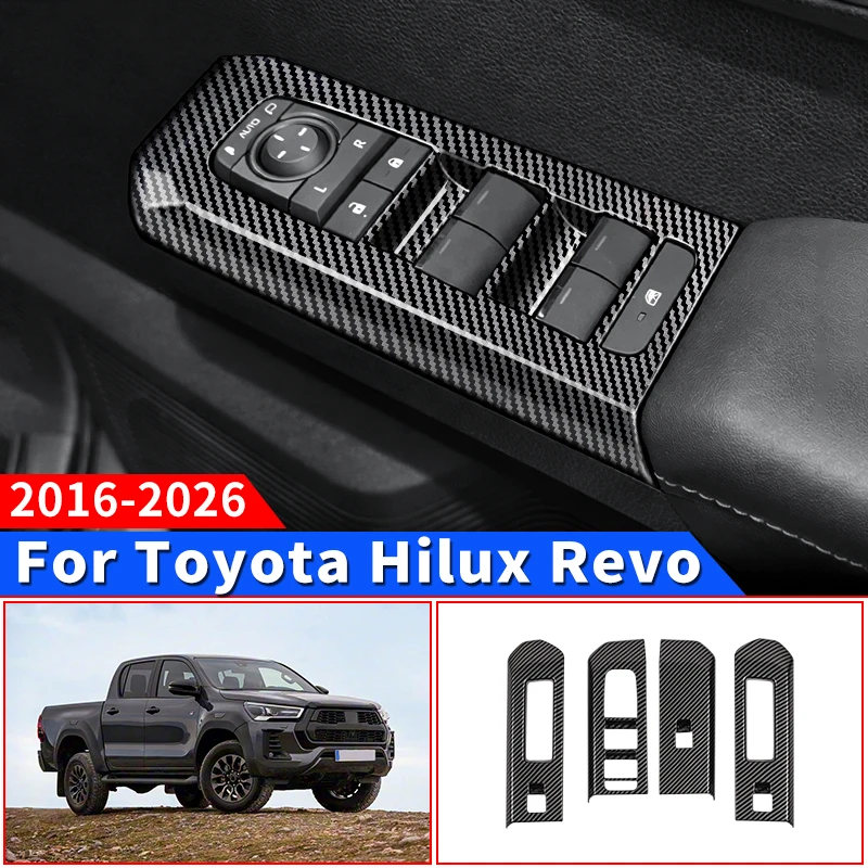 For Toyota Hilux Pickup Truck 2016-2024 Car Window Switch Panel Cover Trim Interior Decoration Accessories Carbon Fiber Pattern
For Toyota Hilux Pickup Truck 2016-2024 Car Window Switch Panel Cover Trim Interior Decoration Accessories Carbon Fiber Pattern