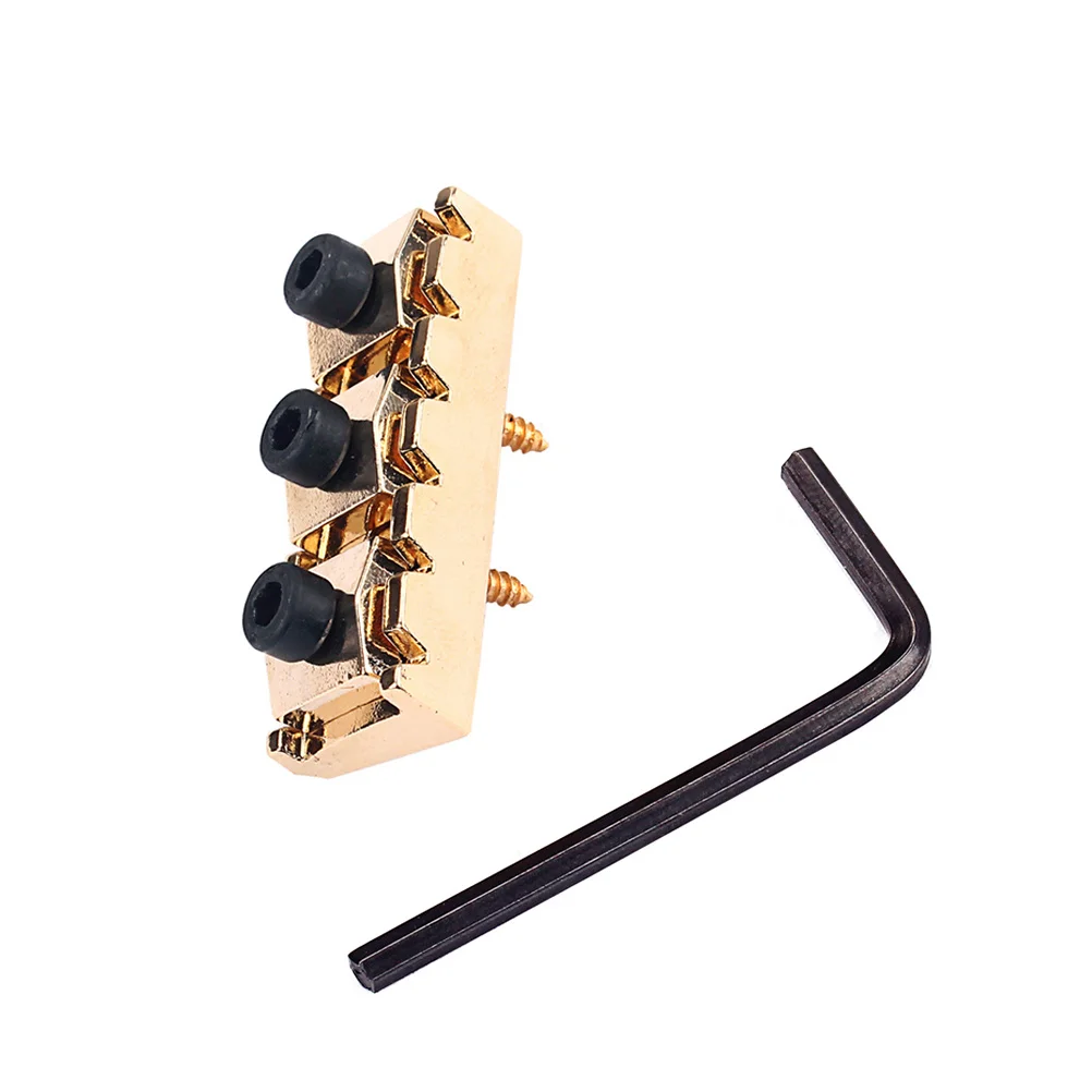 42Mm Gold Plated Zinc Alloy Guitar String Lock Locking Nut for Electric Guitar with Mounting Screws and Wrench
42Mm Gold Plated Zinc Alloy Guitar String Lock Locking Nut for Electric Guitar with Mounting Screws and Wrench