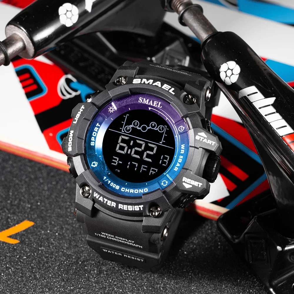 SMAEL electronic watch student sports large dial waterproof multifunctional single display electronic watch 8082
SMAEL electronic watch student sports large dial waterproof multifunctional single display electronic watch 8082