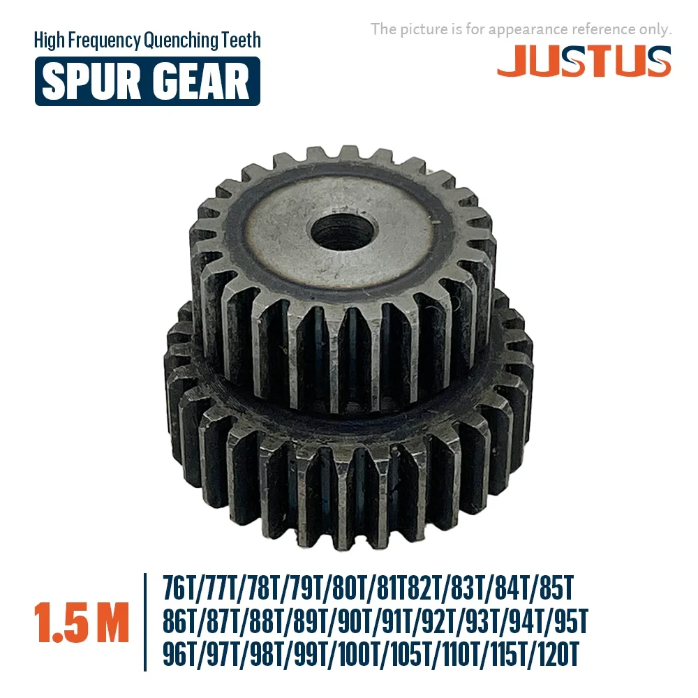 1.5M Spur Gear 76T/77T/78T/79T/80T - 115T/120 Teeth SC45# Carbon Steel Material Cylindrical Gear High Frequency Quenching Teeth
1.5M Spur Gear 76T/77T/78T/79T/80T - 115T/120 Teeth SC45# Carbon Steel Material Cylindrical Gear High Frequency Quenching Teeth