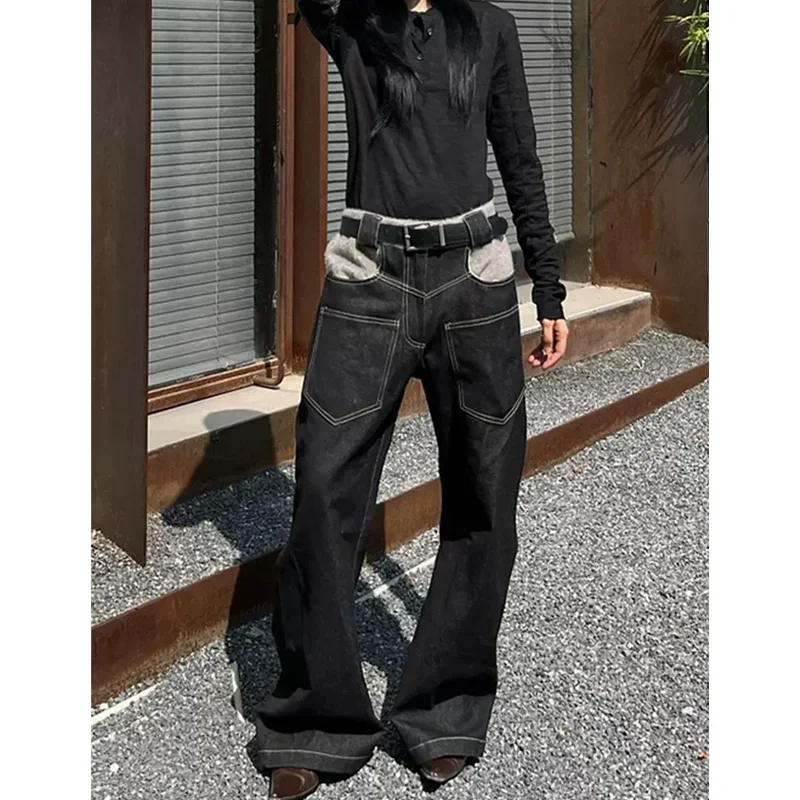 Streetwear American Retro Black Jeans Women High Waist Hip Hop Fashion Vintage Y2K Wide Leg Denim Pants Baggy Trousers
Streetwear American Retro Black Jeans Women High Waist Hip Hop Fashion Vintage Y2K Wide Leg Denim Pants Baggy Trousers