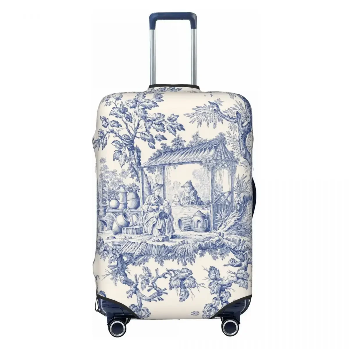 Funny Vintage Classic French Toile De Jouy Navy Blue Motif Pattern Luggage Cover Protector Washable Travel Suitcase Covers
Funny Vintage Classic French Toile De Jouy Navy Blue Motif Pattern Luggage Cover Protector Washable Travel Suitcase Covers