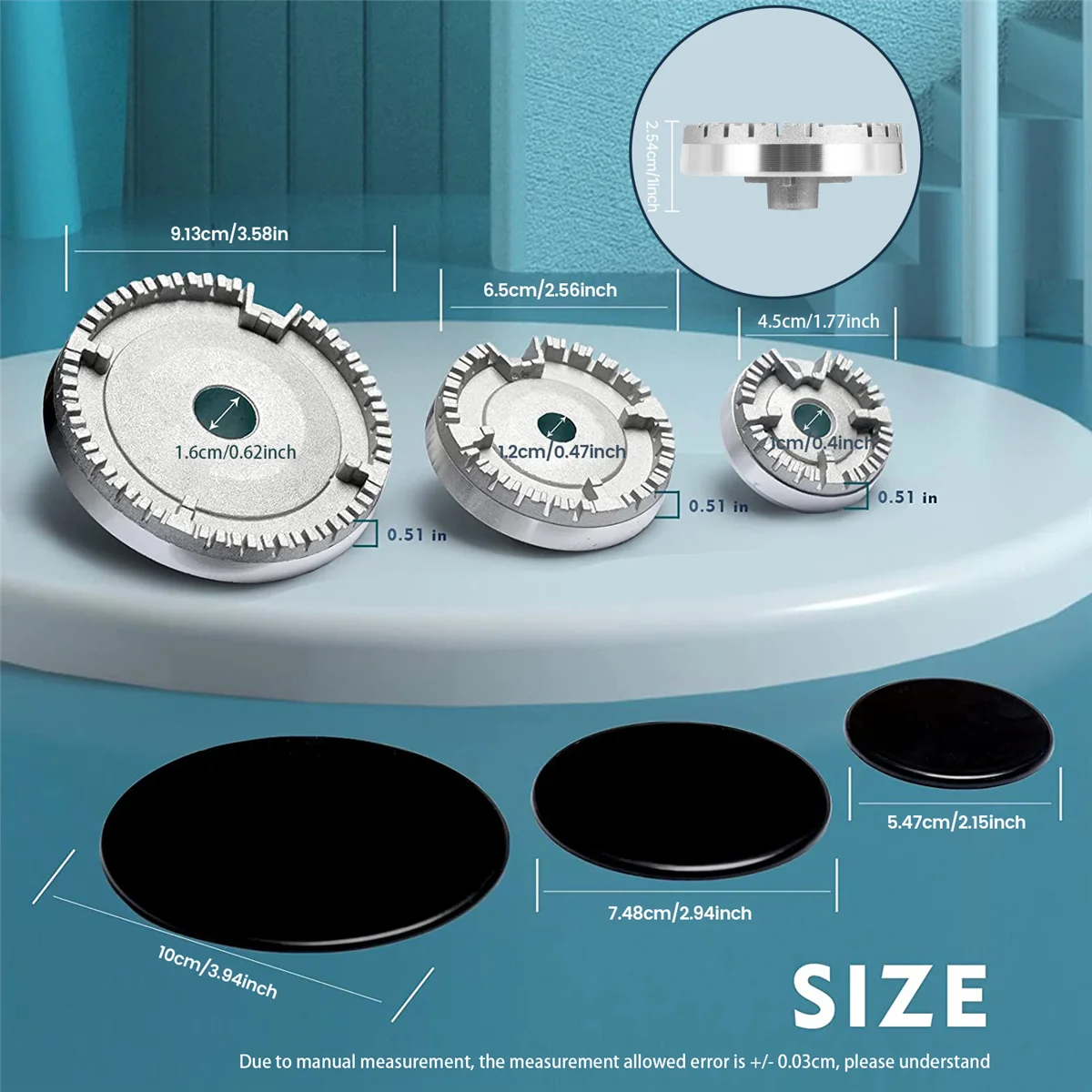 ABIT Cooker Hat Set Stove Lid Upgraded, Oven Gas Hob Burner Crown Flame Cap, Gas Burner Flame Cap Fits Most Gas Stove Burners
ABIT Cooker Hat Set Stove Lid Upgraded, Oven Gas Hob Burner Crown Flame Cap, Gas Burner Flame Cap Fits Most Gas Stove Burners
