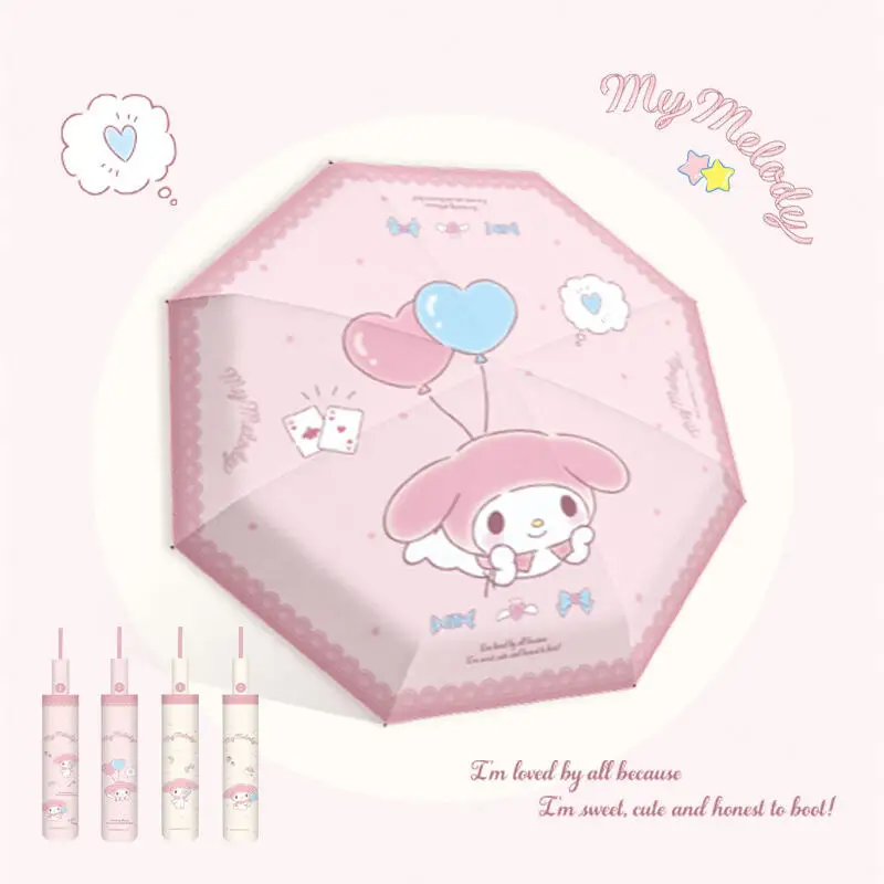 Kawaii My Melody Official Licensed Sun Rain Dual Use Umbrella 3 Fold 8K Black Coated Cute Cartoon Girly Daily Accessory
Kawaii My Melody Official Licensed Sun Rain Dual Use Umbrella 3 Fold 8K Black Coated Cute Cartoon Girly Daily Accessory