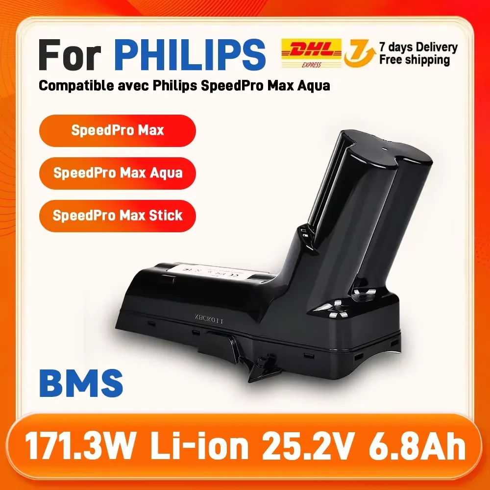 25.2V Replacement Battery For Philips SpeedPro Max Cordless Vacuum 7000 8000 Series Aqua Plus XC7057/01 XC8049/01 XC8057/011
25.2V Replacement Battery For Philips SpeedPro Max Cordless Vacuum 7000 8000 Series Aqua Plus XC7057/01 XC8049/01 XC8057/011