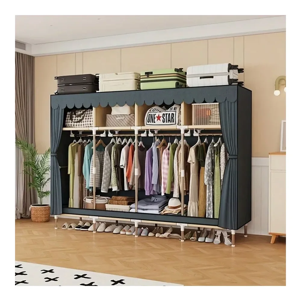 LargeCapacity Dustproof Simple Wardrobe With 6 Storage Spaces, Suitable For Families, Bedrooms, Rental Houses, International St
LargeCapacity Dustproof Simple Wardrobe With 6 Storage Spaces, Suitable For Families, Bedrooms, Rental Houses, International St