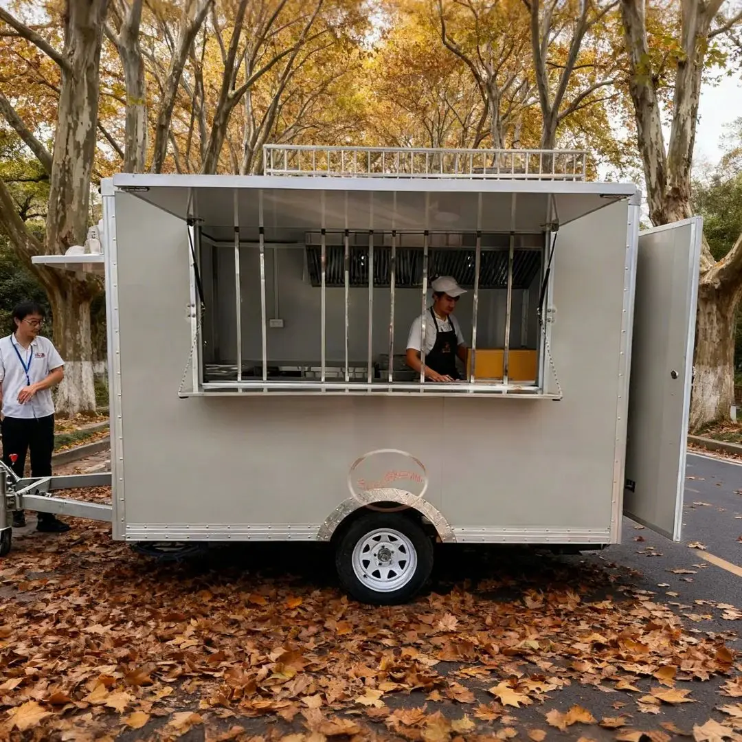 Outdoor Food Trailer Main Body Cream White Deployable Sales Windows Included
Outdoor Food Trailer Main Body Cream White Deployable Sales Windows Included