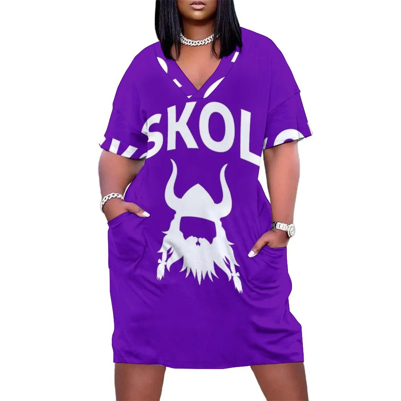 SKOL - Minnesota Shirt. Vikings Head Horns Loose Pocket Dress ceremony dresses long dresses for women
SKOL - Minnesota Shirt. Vikings Head Horns Loose Pocket Dress ceremony dresses long dresses for women