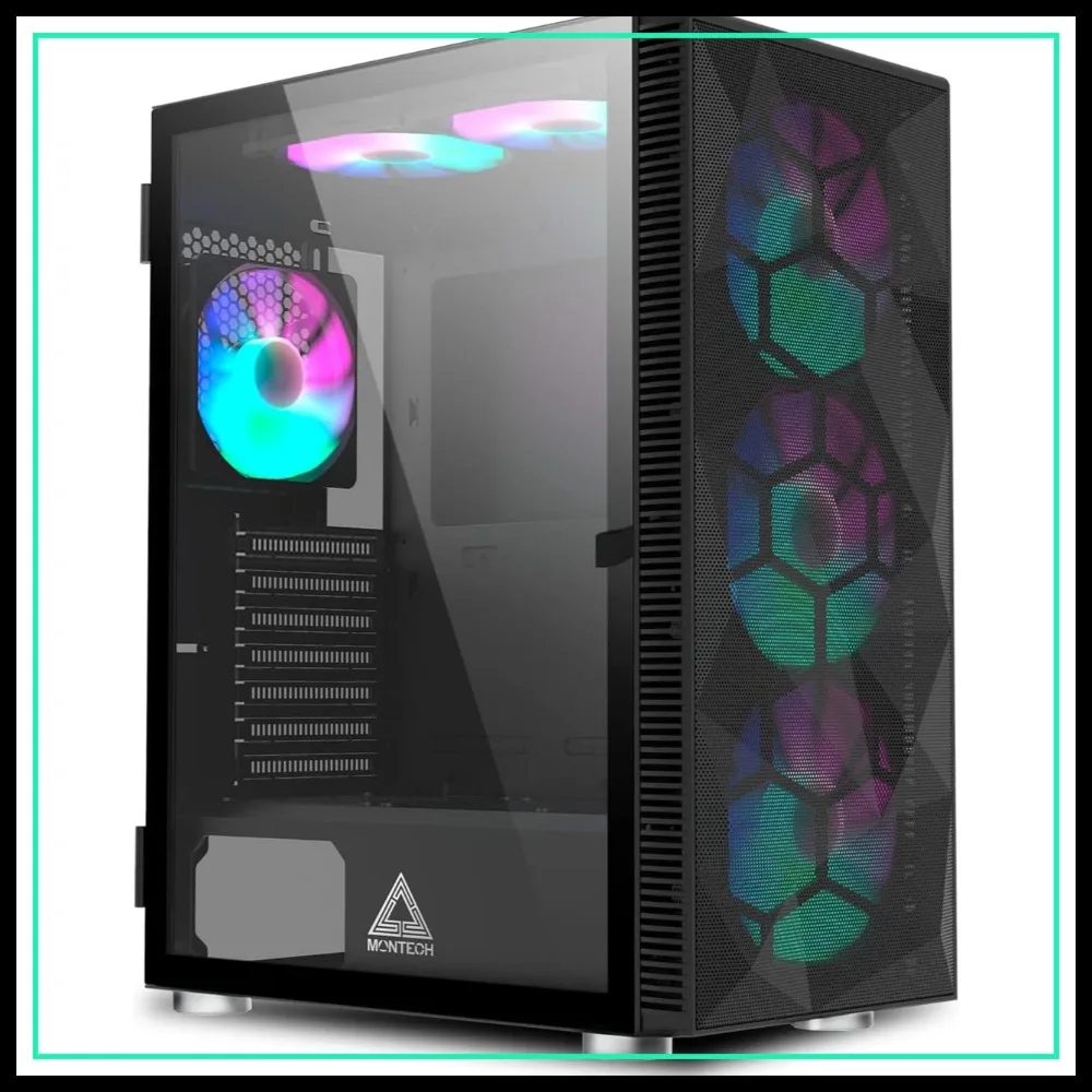 High Airflow ATX Mid-Tower PC Gaming Case with 6 Fans, USB3.0, Tempered Glass Side Panel
High Airflow ATX Mid-Tower PC Gaming Case with 6 Fans, USB3.0, Tempered Glass Side Panel