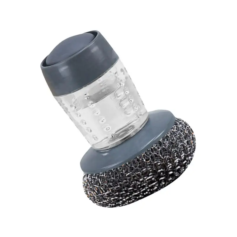 Dish Brush With Soap Dispenser Push Dispensing Dish Scrubber Scrub Brush Portable Stainless Steel Scrubber For Dish Pot Pan Sink
Dish Brush With Soap Dispenser Push Dispensing Dish Scrubber Scrub Brush Portable Stainless Steel Scrubber For Dish Pot Pan Sink