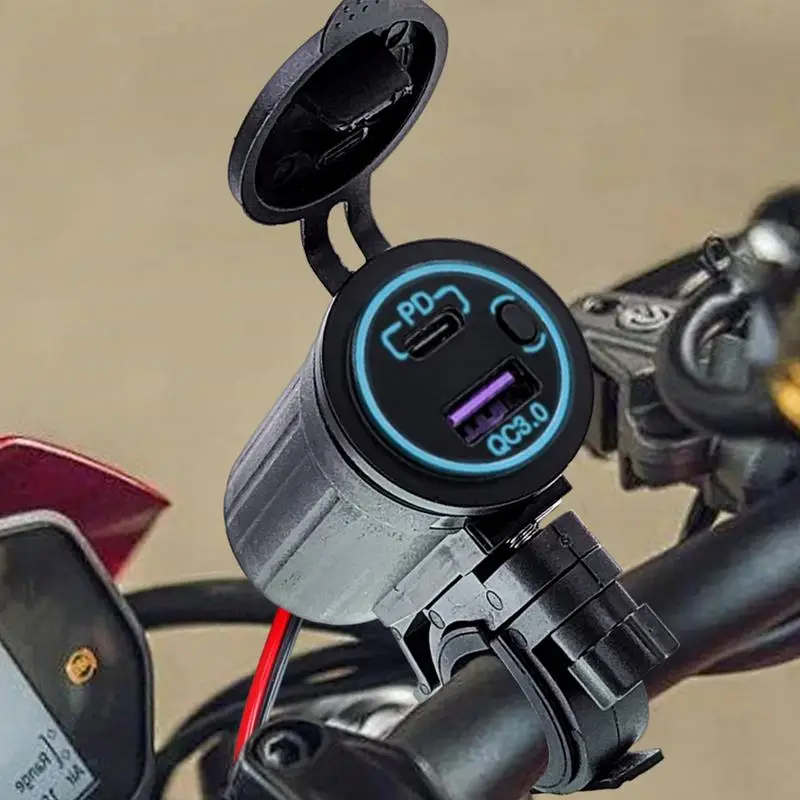 Motorcycle Phone Charger Double-Port Fast Charging USB Charger QC3.0 And PD LED Display Fast Charger Motorcycle Accessories
Motorcycle Phone Charger Double-Port Fast Charging USB Charger QC3.0 And PD LED Display Fast Charger Motorcycle Accessories