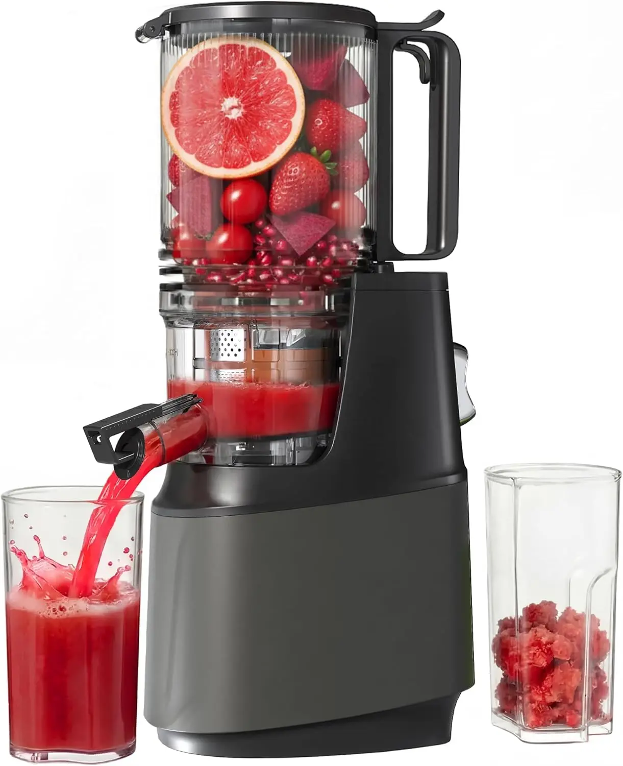 5.3" Wide Feed Chute Slow Masticating Juicer for Whole Fruits and Vegetables, High Yield Gray
5.3" Wide Feed Chute Slow Masticating Juicer for Whole Fruits and Vegetables, High Yield Gray